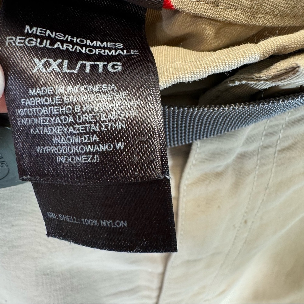North face khaki convertible hiking pants shorts nylon men's XXL extra large 2x - Picture 8 of 16